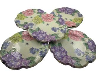 142 - 8 Winterthur Melamine Floral Plates - 11"