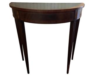 93 - Inlaid Demilune Console Table - 28 x 28 x 14