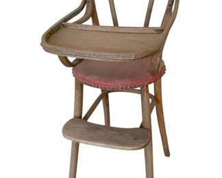 77 - Antique Highchair - 37 x 16 x 19