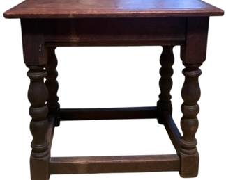 391 - Wooden Stool - 19 x 18 x 12