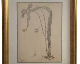 456 - Frasers Sedge by William Crutchfield Print w/seal (Description): 15 x 12.5