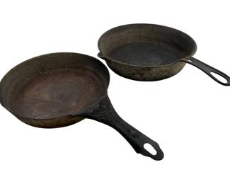 203 - 2 Cast Iron Frying Pans - 11"