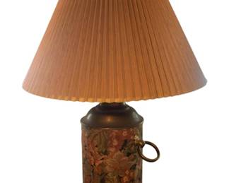 425 - Vintage Canister Lamp - 31" Tall (Description): Used as is electric/electronic/mechanical item. No guarantee all components, untested.