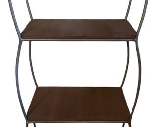 392 - 4 Tier Wood & Metal Shelf - 41 x 17 x 10.5