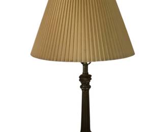 447 - Brass Table Lamp - 36" Tall (Description): Used as is electric/electronic/mechanical item. No guarantee all components, untested.