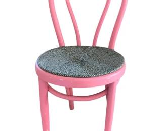 49 - Painted Ice Cream Parlor Chair (Description): 33 x 15 x 16