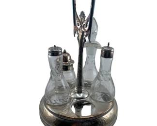 624 - Silverplated Cruet Set - 16 x 7