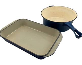 207 - 2pcs Le Creuset - Saucepan & Casserole Dish
