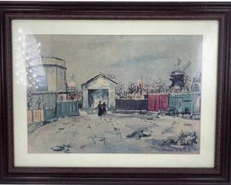 364 - The Philospher's Tower by Maurice Utrillo (Description): Signed and Framed 14 x 18.5