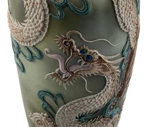 384 - Oriental Vase - 11" Tall