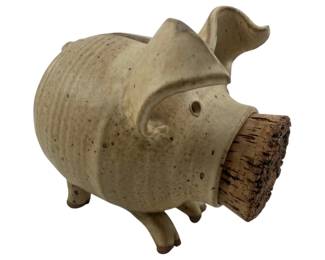 600 - Pottery Piggy Bank - 5.5 x 6 x 5