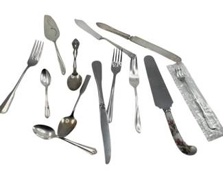 241 - Group lot of Silver plate utensils (Description): Group lot of Silver plate utensils