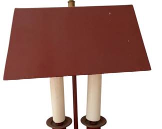 13 - Table Lamp - 17" (Description): Used as is electric/electronic/mechanical item. No guarantee all components, untested.