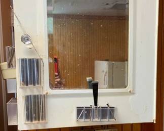 67 - Medicine Cabinet & Battery Holder (Description): 20 x 16 x 6