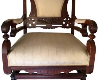471 - Antique Wooden Glider Chair - 34 x 27 x 28
