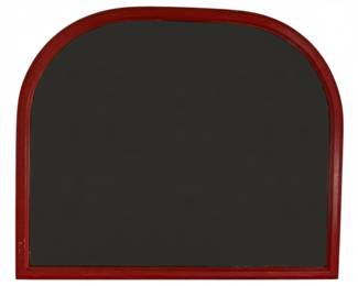 644 - Red Painted Wood Mirror - 36 x 30