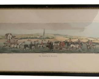 371 - Fox Hunting at Kettlebury Framed Print - 13 x 25