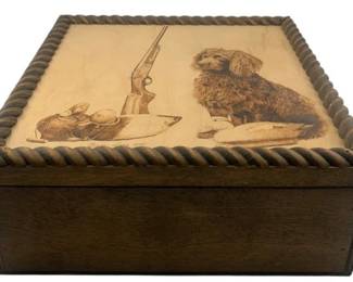 406 - Wooden Hunting Box - 5 x 12 x 11.5