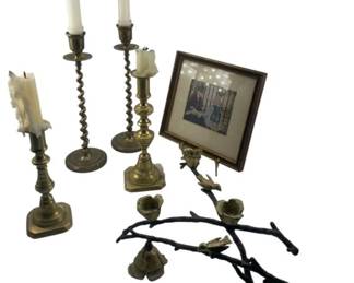 387 - Assorted Brass Items