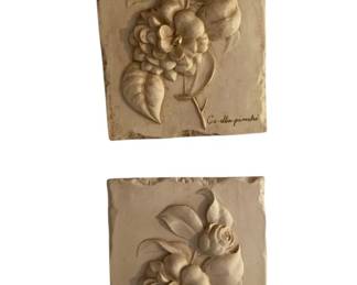 54 - 2 Wall Plaques - 9 x 6 each (Description): one is damaged