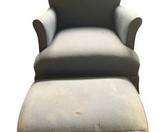 622 - Chair w/ Ottoman (Description): Chair - 33 x 25 x 24 Ottoman - 10 x 25 x 17