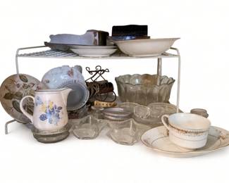 285 - Shelf Lot of Assorted Glassware & More (Description): Shelf Lot of Assorted Glassware & More