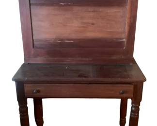 432 - Antique Wooden Secretary Desk (2 Pc) 60 x 37 x 23