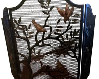 376 - Metal Fire Screen w. Birds - 31 x 39