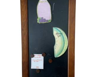 110 - Framed Magnetic Chalkboard - 39 x 18