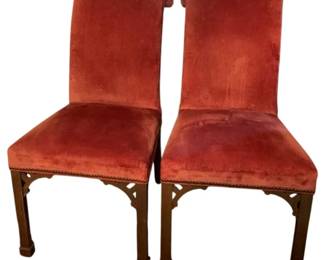 239 - 2 Antique Upholstered Dining Chairs