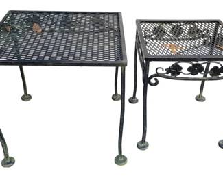 72 - 2 Metal Outdoor Side Table 15 x 16 x 16