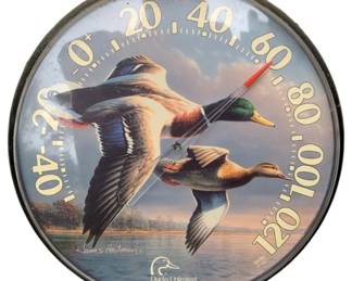 28 - Ducks Unlimited Wall Thermometer (Description): 12" - Used as is electric/electronic/mechanical item. No guarantee all components, untested.