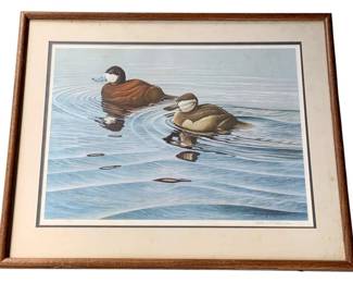 1133 - Richard Evans Younger Print #131/500 28"x28" (Description): A limited edition 1977 print, numbered 131 out of 1500. The print is professionally framed and matted. Measures 28 inches by 28 inches.