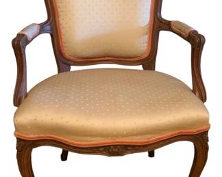 378 - Upholstered Wooden Chair - 35 x 24 x 21