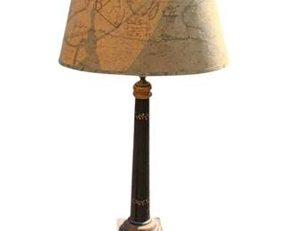 1090 - Lamp 33" (Description): A decorative lamp measuring 33 inches in height. Used as-is electric/electronic/mechanical item. No guarantee all components present, untested if not otherwise stated.