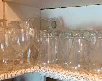 148 - Shelf Lot of Assorted Glass