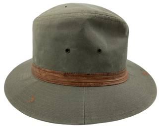 680 - Stetson Small Hat (Description): A Stetson hat in a small size. Features a classic design with a leather hatband and ventilation grommets on the crown.