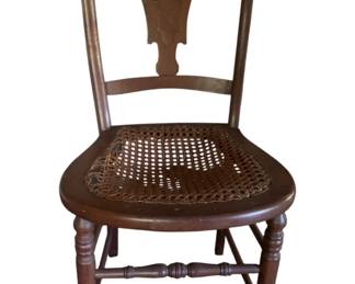 453 - Cane Bottom Wooden Chair - 34 x 17 x 18