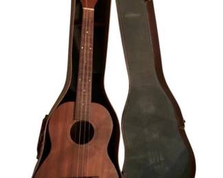 240 - Harmony 4-String Guitar w/ case - 30 x 10 x 4