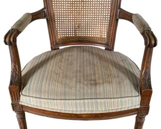 11 - Cane Back Arm Chair (Description): 34 x 25 x 19
