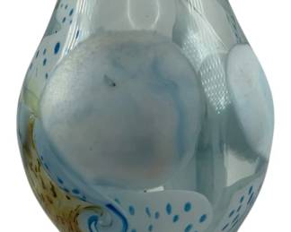 219 - Art Glass Vase - 8" tall