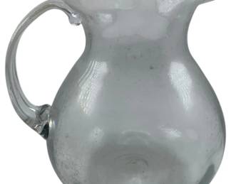324 - Glass Pitcher 9"x8" (Description): Glass Pitcher. Measurements: 9"x8".