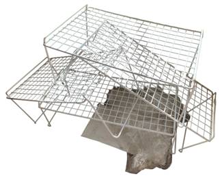 335 - Group Lot of Shelf Organizers (Description): Group Lot of Shelf Organizers