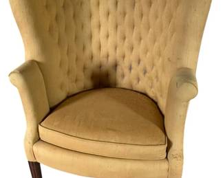 10 - Upholstered Side Chair by Century, Hickory, NC (Description): 46 x 34 x 22 - as is, picks in the fabric