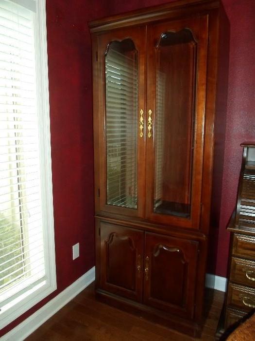 pair of these great mahogany, lighted cabinets