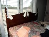 cherry queen bed, nice mattress