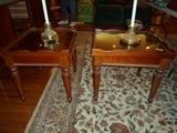 pair of these great glass topped lamp tables