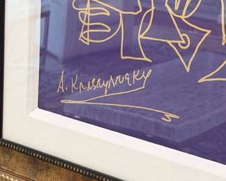 Anatole Krasnyansky Signed Line Art Print