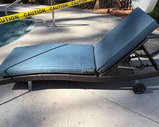 Wicker Patio Chaise Lounge