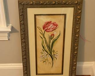 Vintage Nancy Wiseman Tulip Floral Art